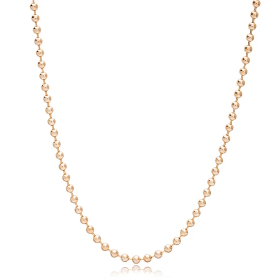 Stylish Beaded 3mm Ball 925 Sterling Silver Necklace | 925 Sterling Silver Wholesale | Sade Silver Stylish Beaded 3mm Ball 925 Sterling Silver Necklace - Sade 925 Silver Jewelry