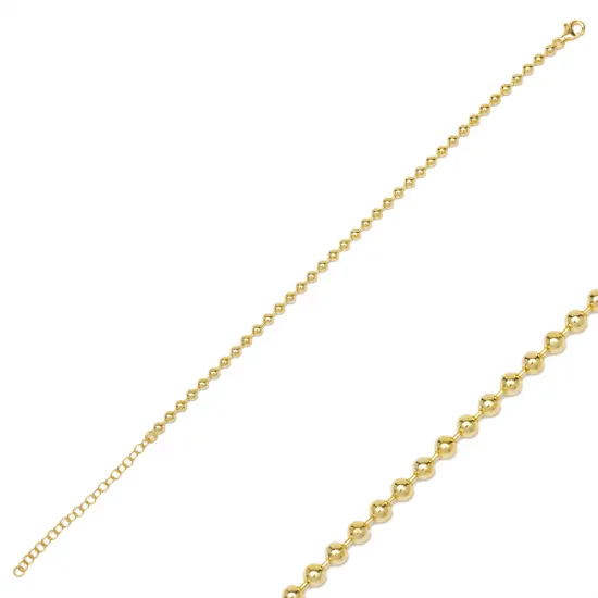 Delicate 3 mm Ball Beaded Bracelet Wholesale 925 Sterling Silver For Woman Handmade Jewelry Delicate 3 mm Ball Beaded Bracelet Wholesale 925 Sterling Silver For Woman Handmade Jewelry