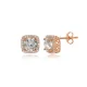 Square Shape Round White CZ Stud Earring Square Shape Round White CZ Stud Earring