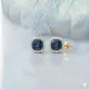 Square Shape Round Mystic Topaz Stud Earring Square Shape Round Mystic Topaz Stud Earring