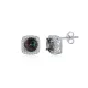 Square Shape Round Mystic Topaz Stud Earring Square Shape Round Mystic Topaz Stud Earring