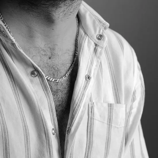 4mm Figaro Chain 925 Sterling Silver Necklace - Sade 925 Silver Jewelry