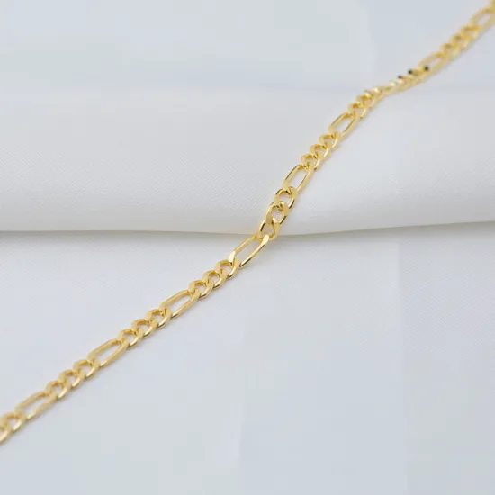 Turkish 3mm Figaro 925 Sterling Silver Bracelet - Sade 925 Silver Jewelry
