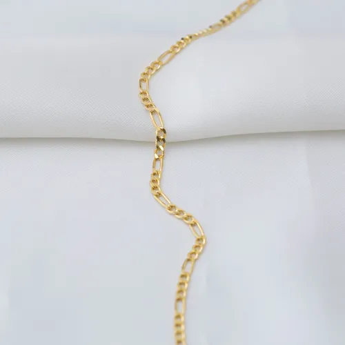 Peurla-2mm Figaro Chain 925 Sterling Silver Anklet Peurla-2mm Figaro Chain 925 Sterling Silver Anklet