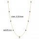 Black Enamel Beaded Chain 925 Sterling Silver Necklace | 925 Sterling Silver Wholesale | Sade Silver Black Enamel Beaded Chain 925 Sterling Silver Necklace - Sade 925 Silver Jewelry