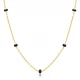 Black Enamel Beaded Chain 925 Sterling Silver Necklace | 925 Sterling Silver Wholesale | Sade Silver Black Enamel Beaded Chain 925 Sterling Silver Necklace - Sade 925 Silver Jewelry