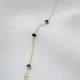 Black Enamel Beaded Chain 925 Sterling Silver Necklace | 925 Sterling Silver Wholesale | Sade Silver Black Enamel Beaded Chain 925 Sterling Silver Necklace - Sade 925 Silver Jewelry