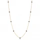 Black Enamel Beaded Chain 925 Sterling Silver Necklace | 925 Sterling Silver Wholesale | Sade Silver Black Enamel Beaded Chain 925 Sterling Silver Necklace - Sade 925 Silver Jewelry