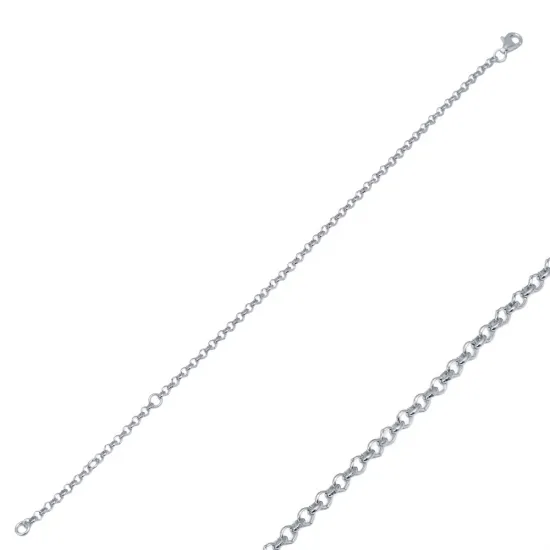 Dainty Rolo Chain 925 Sterling Silver Bracelet