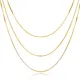 Triple Layered Snake Chain 925 Sterling Silver Necklace Triple Layered Snake Chain 925 Sterling Silver Necklace