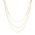 Triple Layered Snake Chain 925 Sterling Silver Necklace