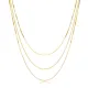 Triple Layered Snake Chain 925 Sterling Silver Necklace Triple Layered Snake Chain 925 Sterling Silver Necklace