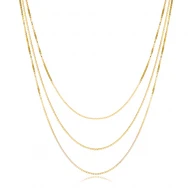 Triple Layered Snake Chain 925 Sterling Silver Necklace