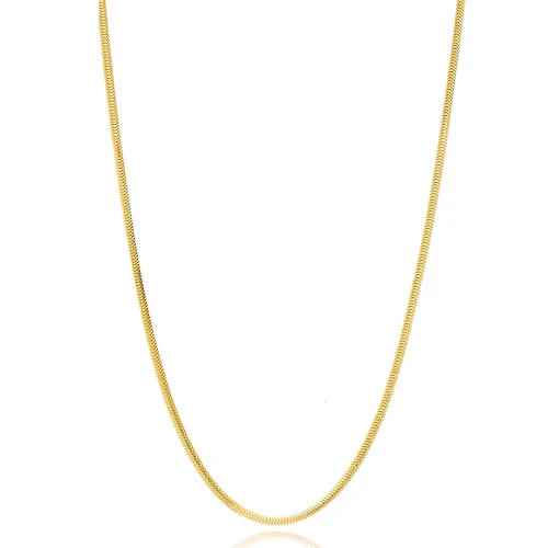 Herringbone Flat Italian Chain Sterling Silver Pendant