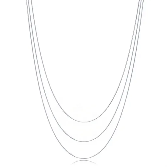 Layered Italian Chain Popular Sterling Silver Pendant - Sade 925 Silver Jewelry