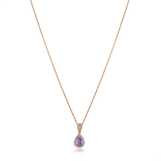 Pear Amethyst 925 Sterling Silver Necklace Pear Amethyst 925 Sterling Silver Necklace
