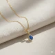Pear Sapphire 925 Sterling Silver Necklace Pear Sapphire 925 Sterling Silver Necklace