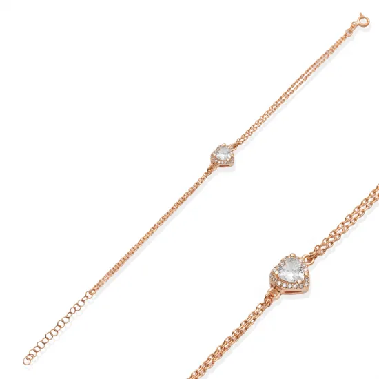 Heart Design CZ Stone 925 Charm Bracelet Heart Design CZ Stone 925 Charm Bracelet
