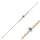 Round Blue Opal CZ 925 Sterling Silver Bracelet Round Blue Opal CZ 925 Sterling Silver Bracelet