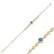 Round Blue Opal CZ 925 Sterling Silver Bracelet Round Blue Opal CZ 925 Sterling Silver Bracelet