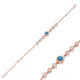 Round Blue Opal CZ 925 Sterling Silver Bracelet Round Blue Opal CZ 925 Sterling Silver Bracelet
