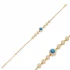 Round Blue Opal CZ 925 Sterling Silver Bracelet