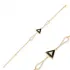Triangle Design Black Enamel CZ Stone Bracelet