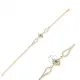 Flower Design Turquoise Stone CZ Bracelet Flower Design Turquoise Stone CZ Bracelet