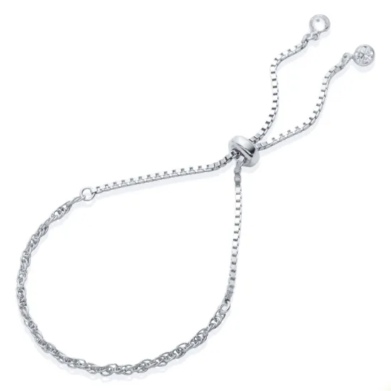 Twist Rope Chain 925 Sterling Silver Bracelet Twist Rope Chain 925 Sterling Silver Bracelet
