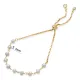 Round Pearl Design 925 Cube Chain Bracelet Round Pearl Design 925 Cube Chain Bracelet