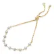 Round Pearl Design 925 Cube Chain Bracelet Round Pearl Design 925 Cube Chain Bracelet
