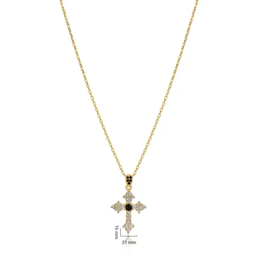 CZ Shape Cross 925 Sterling Silver Necklace CZ Shape Cross 925 Sterling Silver Necklace