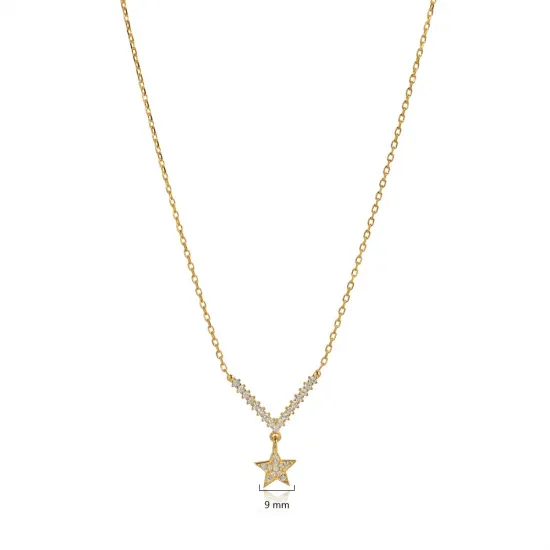 Minimal Star CZ 925 Sterling Silver Necklace
