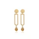 Plain Geometric Shape Citrine Sterling Silver Earrings Plain Geometric Shape Citrine Sterling Silver Earrings