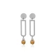 Plain Geometric Shape Citrine Sterling Silver Earrings Plain Geometric Shape Citrine Sterling Silver Earrings