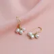 Triple Pearl Design Hook Earrings Triple Pearl Design Hook Earrings