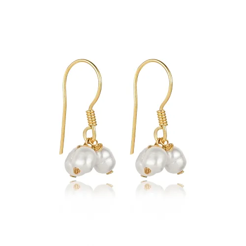 Triple Pearl Hook 925 Sterling Silver Earrings