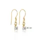 Dainty CZ Shape Hook 925 Sterling Silver Earrings Dainty CZ Shape Hook 925 Sterling Silver Earrings