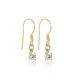 Dainty CZ Shape Hook 925 Sterling Silver Earrings Dainty CZ Shape Hook 925 Sterling Silver Earrings