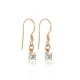 Dainty CZ Shape Hook 925 Sterling Silver Earrings Dainty CZ Shape Hook 925 Sterling Silver Earrings