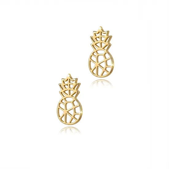 Tiny Plain Pineapple Design Stud Earrings Tiny Plain Pineapple Design Stud Earrings