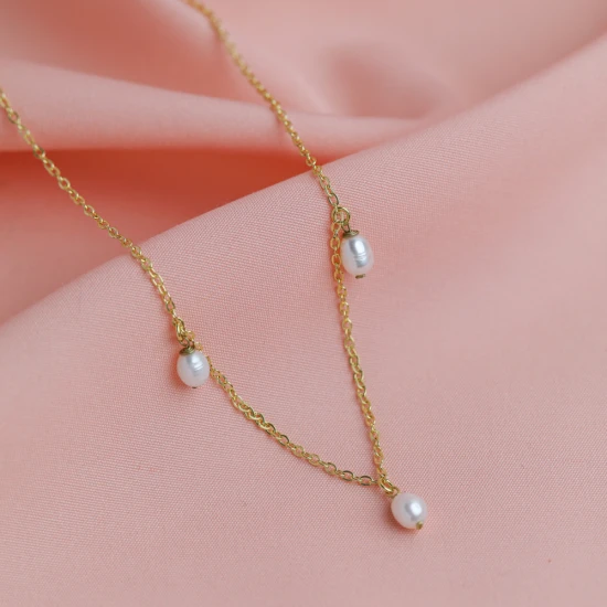 Dainty Pearl 925 Sterling Silver Necklace - Sade 925 Silver Jewelry