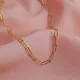 Paperclip Design 925 Silver Chain Necklace Paperclip Design 925 Silver Chain Necklace