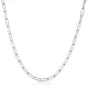 Paperclip Design 925 Silver Chain Necklace Paperclip Design 925 Silver Chain Necklace