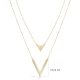 Plain Triangle Layered 925 Sterling Silver Necklace