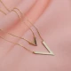 Plain Triangle Layered 925 Sterling Silver Necklace