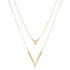 Plain Triangle Layered 925 Sterling Silver Necklace