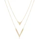 Plain Triangle Layered 925 Sterling Silver Necklace