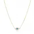 Evil Eye Mother Of Pearl Sterling Silver Necklace