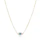 Evil Eye Mother Of Pearl Sterling Silver Necklace